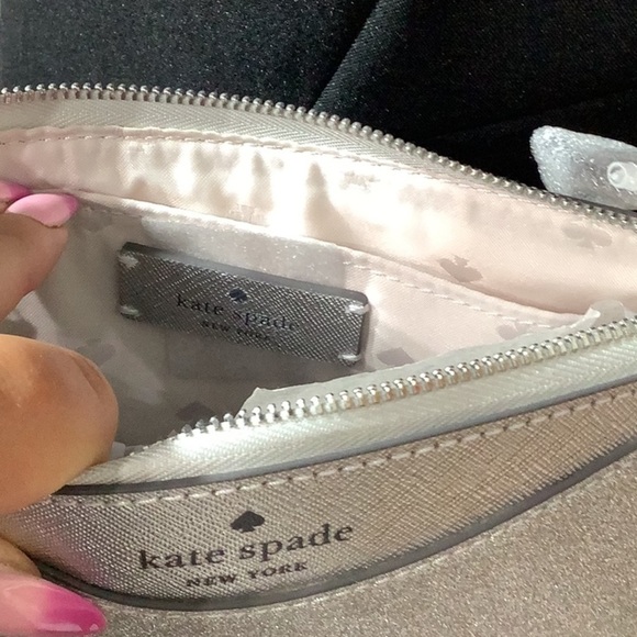 kate spade NEW - crossbody bag k4624 glitter fabric lunar ligh (020 ) - Picture 9 of 12